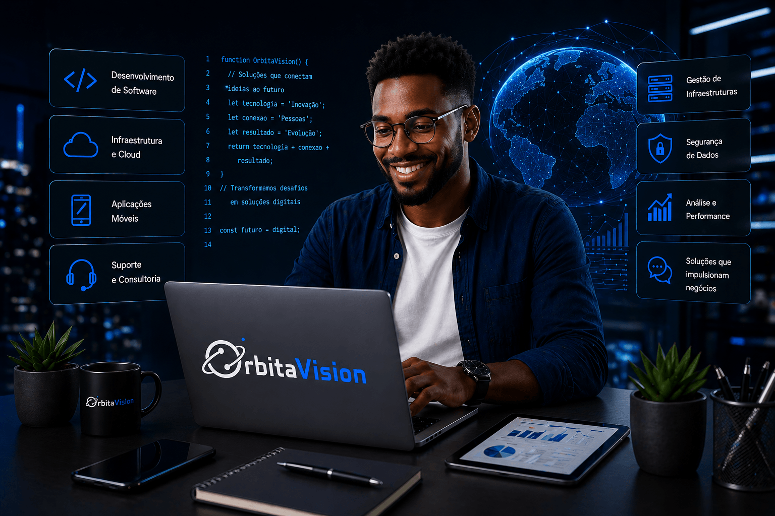OrbitaVision - Dashboard de tecnologia